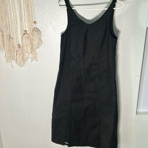 Kiok Black Denim Lace Up Hearts Dress C4